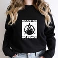 thumbnail image 1 of No Justice No Peace Funny Anonymous Holiday Graphic SW13180 Unisex Sweatshirt, Up to Size 5XL, 1 of 2
