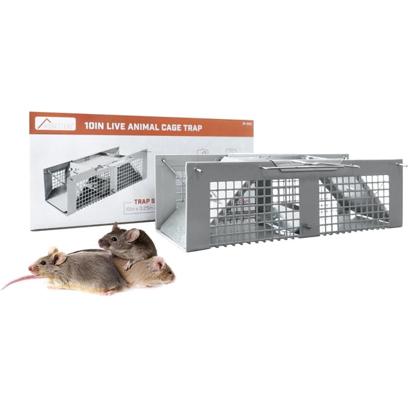 No Kill Mouse Traps Humane - Chipmunk Trap, Mouse Cage, Small Animal Live Trap, 10"x3"x3" for Mice, Rats and Voles