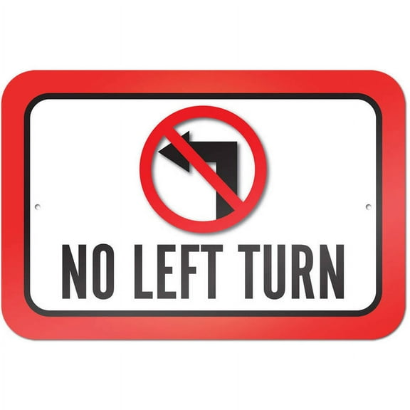 No Left Turn Sign