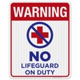 thumbnail image 1 of No Lifeguard On Duty Pool Sign,, 1 of 8