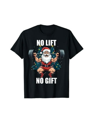 No Lift No Gift Weightlifting Christmas Ornament 2023 , Funny Muscular  Santa