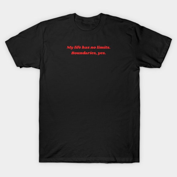 No Limits Inspirational Modern Abstract Text Layout Graphic Unisex T-Shirt, up to size 3XL.