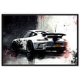 thumbnail image 1 of No Limits Roadster Racing Car Print Man Cave Canvas Wall Art by Notoriart, Black Floater Frame, 54"x36", 1 of 7