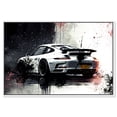 thumbnail image 1 of No Limits Roadster Racing Car Print Man Cave Canvas Wall Art by Notoriart, White Floater Frame, 15"x10", 1 of 7