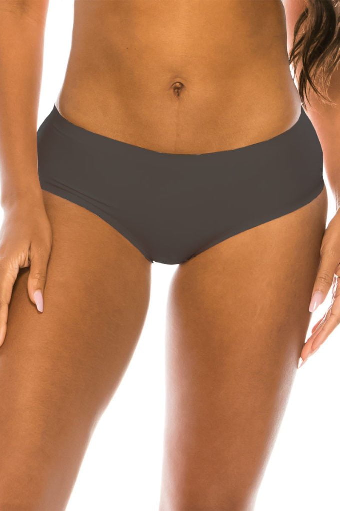 No Line Solid Laser Cut Panty Black&nbsp; S