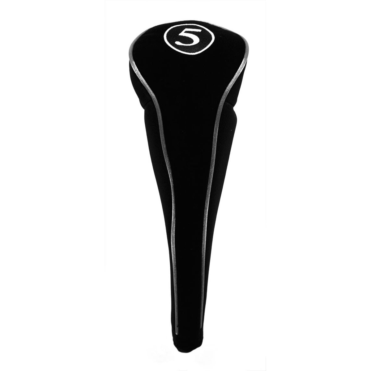 Hireko No Logo No-21 FW Headcover - Black, Zippered Fairway Wood Cover (Fits Up To 200cc)