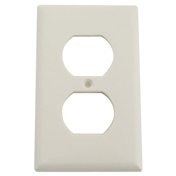 EATON 2132W-SP-L (White) 1-Gang Standard Duplex Wall Plate