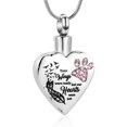 thumbnail image 1 of No Longer by My Side,But Forever in My Heart Carved Locket Cremation Urn Necklace for Pet Dogs Cats Ashes, 1 of 6