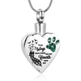 thumbnail image 1 of No Longer by My Side,But Forever in My Heart Carved Locket Cremation Urn Necklace for Pet Dogs Cats Ashes, 1 of 6