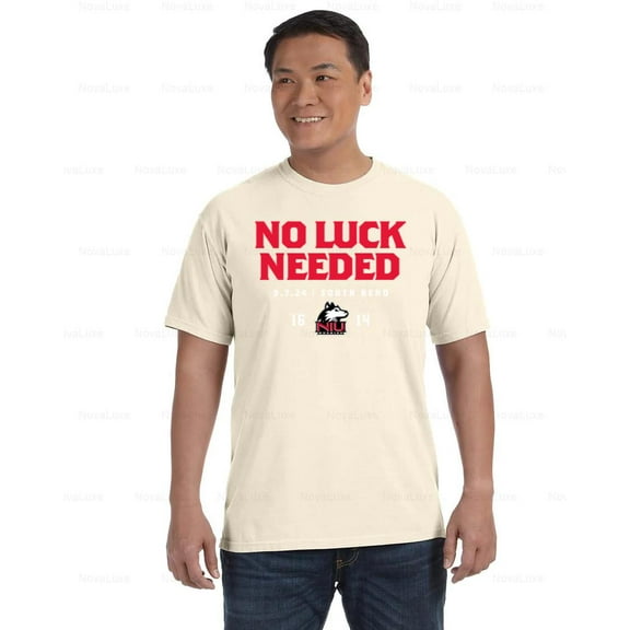 No Luck Needed Comfort Color T-Shirt South Bend NIU Huskies Game Day Tee, Unisex, up to size 4XL