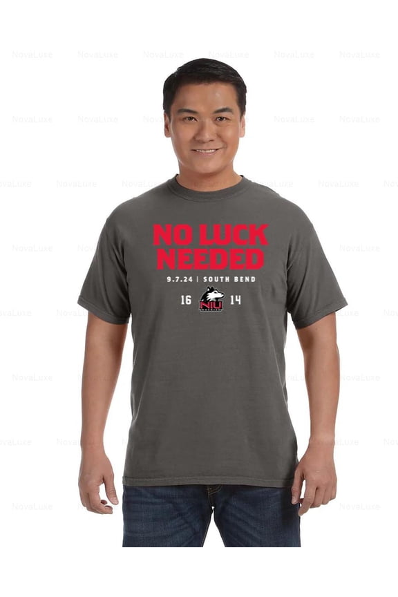 No Luck Needed Comfort Color T-Shirt South Bend NIU Huskies Game Day Tee, Unisex, up to size 4XL