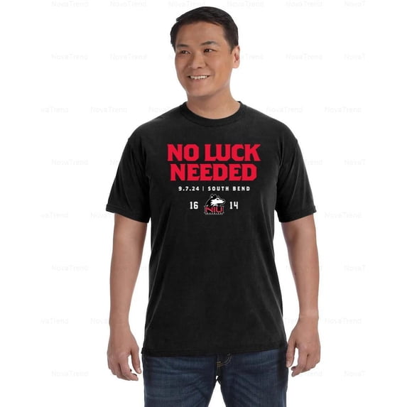 No Luck Needed Comfort Color T-Shirt South Bend NIU Huskies Game Day Tee, Unisex, up to size 4XL