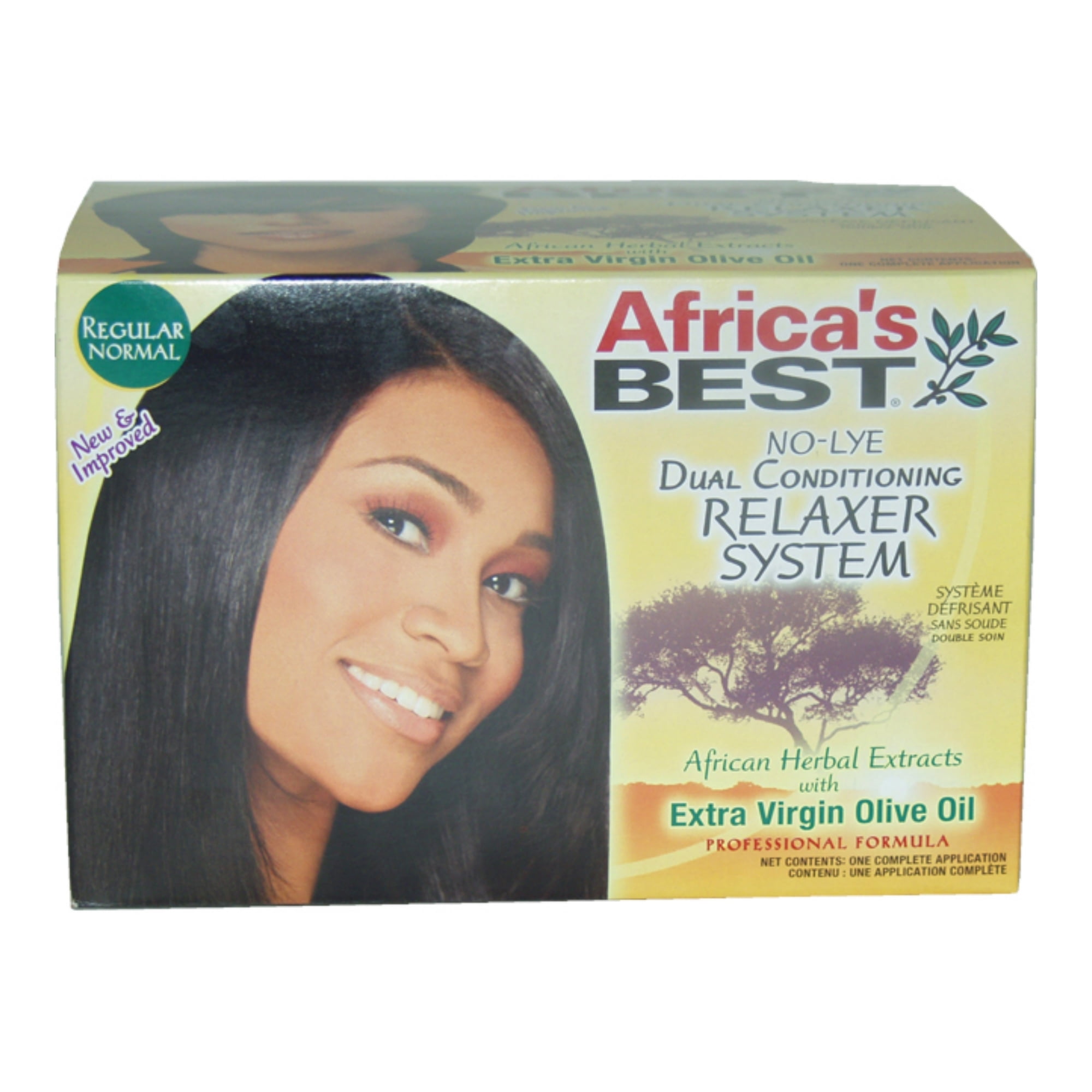 No-Lye Dual Conditioning Relaxer System by Africa's Best for Unisex - 1 Application Regular Activator, Neutralizing Shampoo, Deep Conditioner, Cream Relaxer