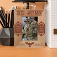 thumbnail image 1 of No Man Is A Man Until He Has Been A Soldier Personalized Wooden Frame 3 1/2" x 5" Brown (Vertical), 1 of 1