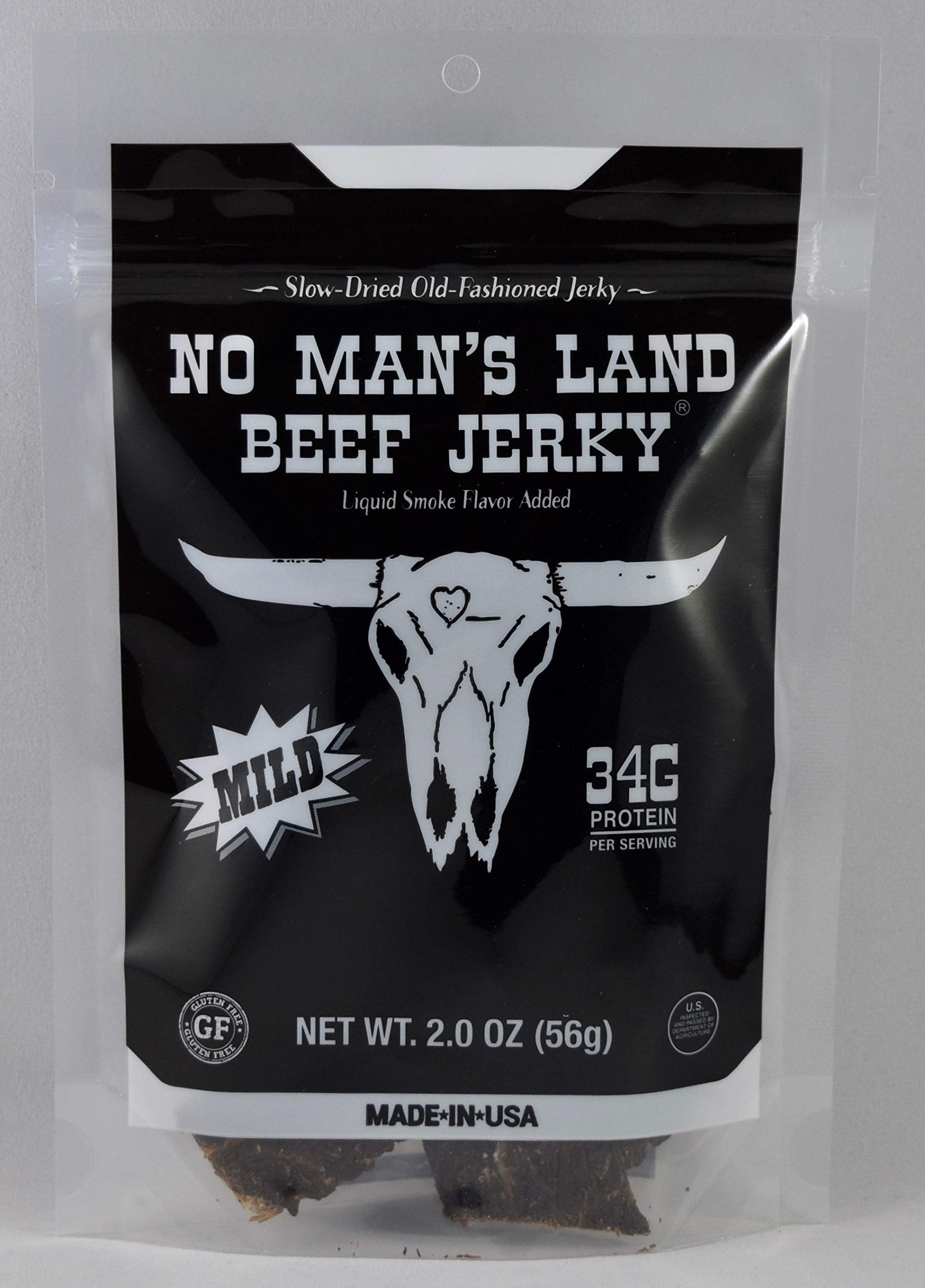 No Man’s Land MILD MMF7 Beef Jerky High Protein Low Calorie Low Carb