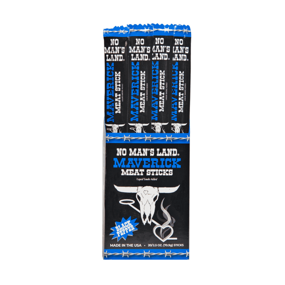 No Mans Land Beef Stick Black Pepper (20 Pack) 2.5 oz