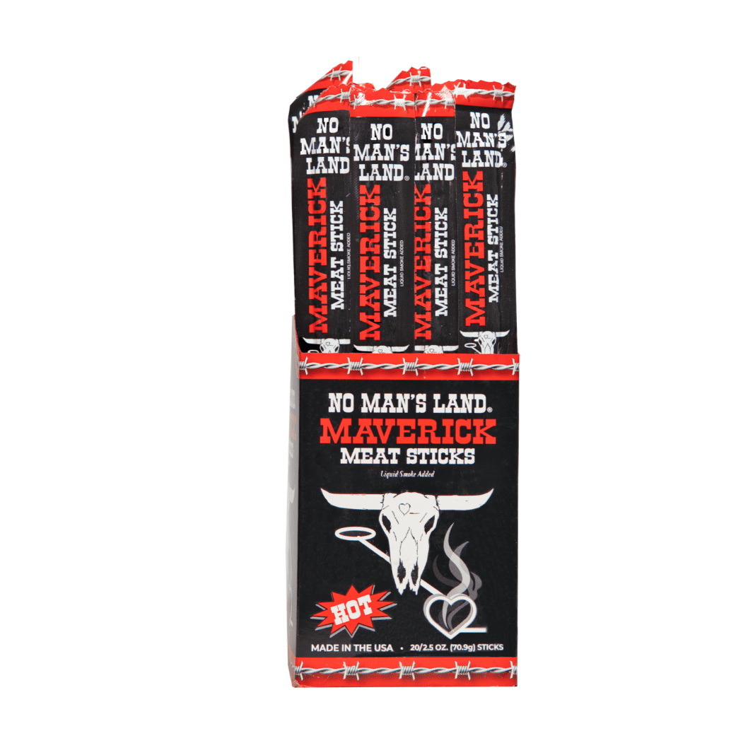 No Mans Land Beef Stick Hot (20 Pack) 2.5 oz