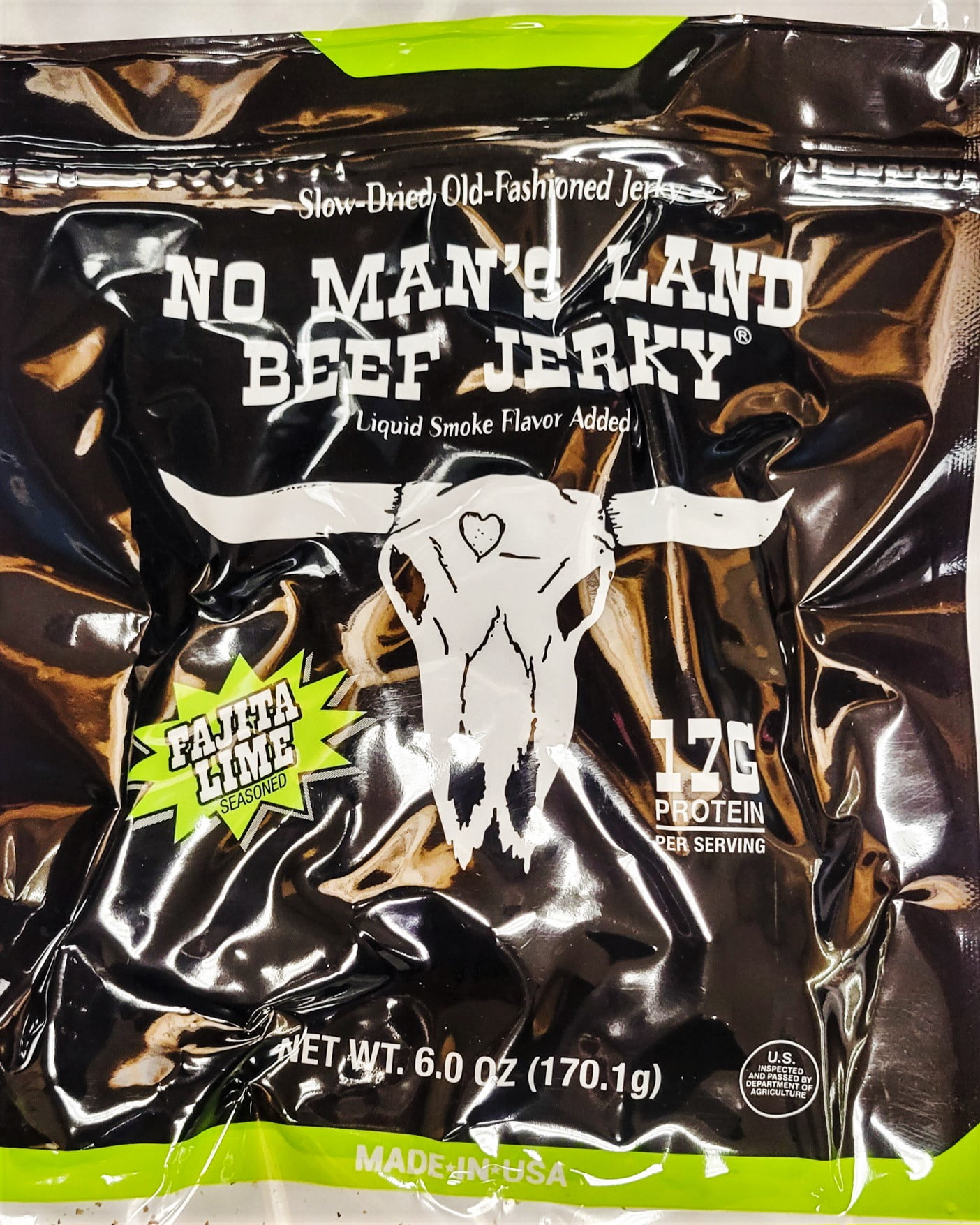 No Mans Land Fajita Lime Beef Jerky 6.0 Oz