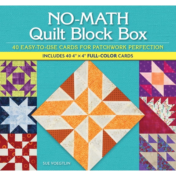No-Math Quilt Block Box: 40 Easy-To-Use Cards for Patchwork Perfection, (Hardcover)