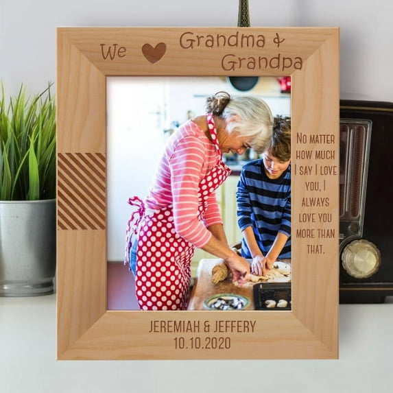 No Matter How Much I Say I Love You Personalized Wooden Frame 8" x 10" Brown (Vertical)