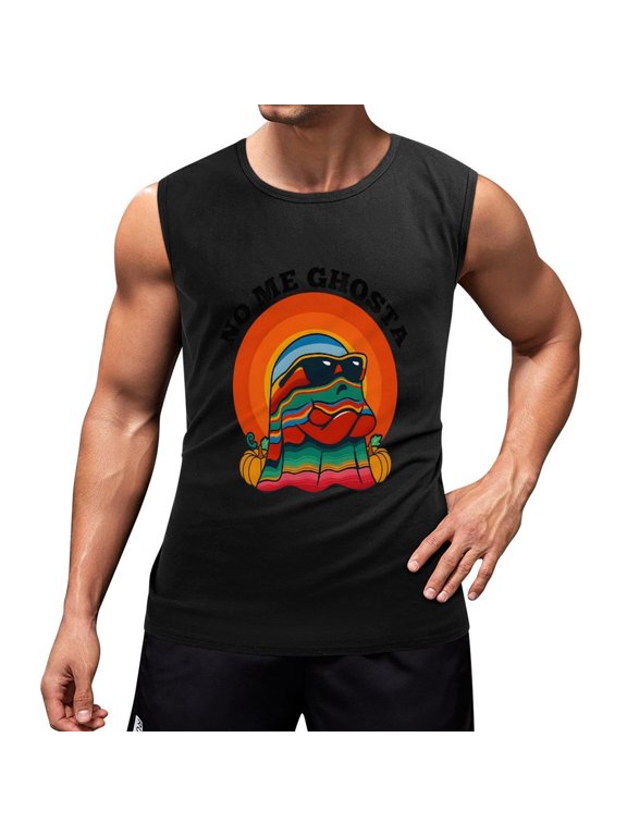 No Me Ghosta Mexicano Men'S Muscle T-Shirt, Sleeveless, Muscle Tank Tee Top M