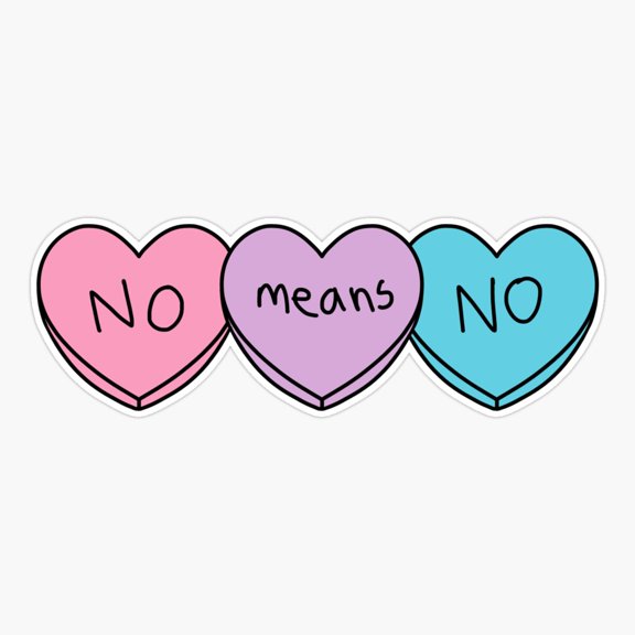 No Means No Consent Message Sticker