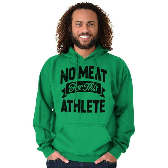 No Meat This Athlete Vegetarian Funny Hoodie Sweatshirt Women Men Brisco Brands M
