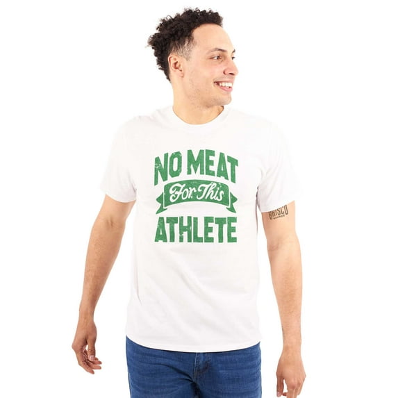 No Meat This Athlete Vegetarian Funny Men's Graphic T Shirt Tees Brisco Brands S