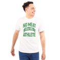 thumbnail image 1 of No Meat This Athlete Vegetarian Funny Plus Size Crewneck Graphic Tee Shirt Brisco Brands 2X, 1 of 4