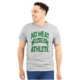 thumbnail image 1 of No Meat This Athlete Vegetarian Funny Plus Size Crewneck Graphic Tee Shirt Brisco Brands 4X, 1 of 5
