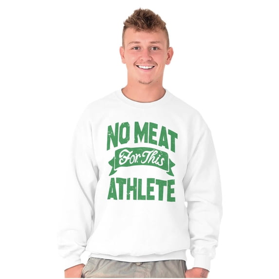 No Meat This Athlete Vegetarian Funny Unisex Plus Fleece Graphic Sweatshirt Brisco Brands 3X