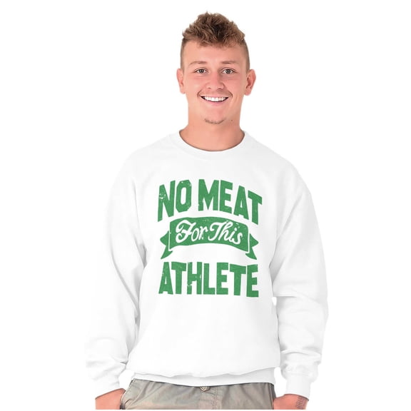 No Meat This Athlete Vegetarian Funny Unisex Plus Fleece Graphic Sweatshirt Brisco Brands 4X