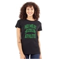 thumbnail image 1 of No Meat This Athlete Vegetarian Funny Womens Slim Fit Graphic Tee Brisco Brands S, 1 of 5