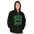 thumbnail image 1 of No Meat This Athlete Vegetarian Funny Zip Up Hoodie Men's Women's Brisco Brands S, 1 of 5