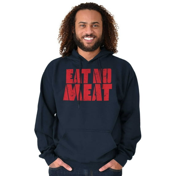 No Meat Vegetarian Vegan Cute Veggie Hoodie Sweatshirt Women Men Brisco Brands M