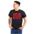 thumbnail image 1 of No Meat Vegetarian Vegan Cute Veggie Men's Graphic T Shirt Tees Brisco Brands S, 1 of 4