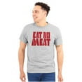 thumbnail image 1 of No Meat Vegetarian Vegan Cute Veggie Plus Size Crewneck Graphic Tee Shirt Brisco Brands 2X, 1 of 5
