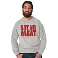 thumbnail image 1 of No Meat Vegetarian Vegan Cute Veggie Unisex Plus Fleece Graphic Sweatshirt Brisco Brands 3X, 1 of 5