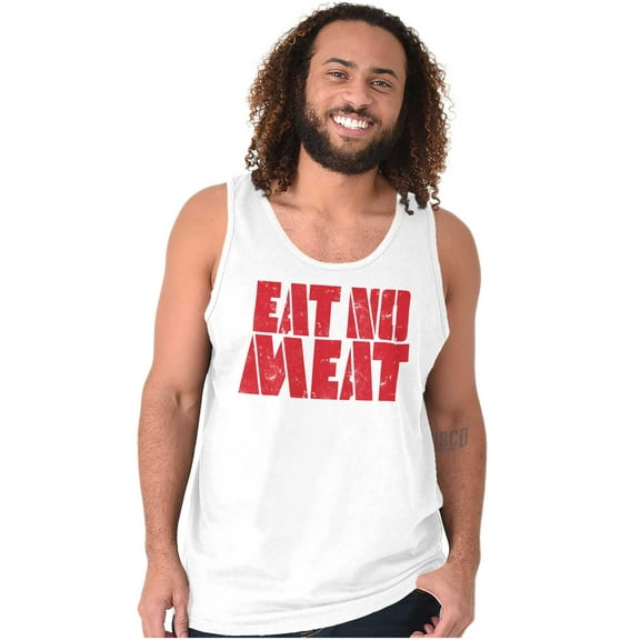 No Meat Vegetarian Vegan Cute Veggie Plus Size Graphic Tank Top Brisco Brands 2X