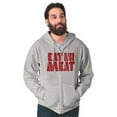 thumbnail image 1 of No Meat Vegetarian Vegan Cute Veggie Unisex Fleece Graphic Zip Up Hoodie Brisco Brands 2X, 1 of 5