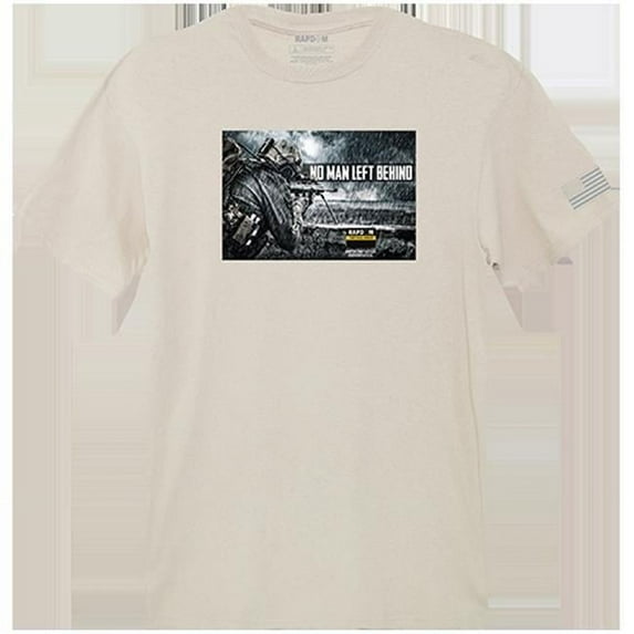 No Men Left Tactical Graphic Tee Shirt, Sand - Large