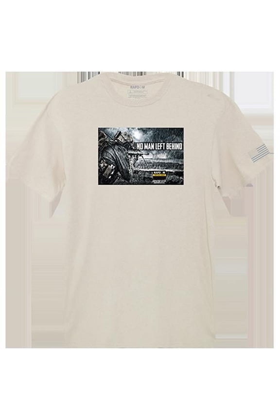 No Men Left Tactical Graphic Tee Shirt, Sand - Medium