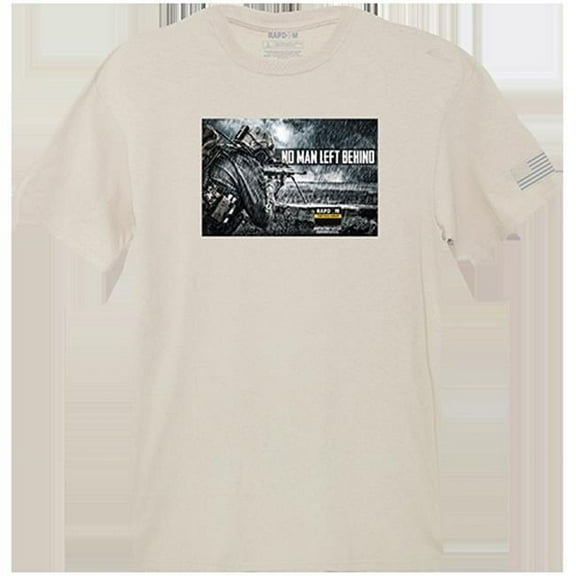 No Men Left Tactical Graphic Tee Shirt, Sand - Medium