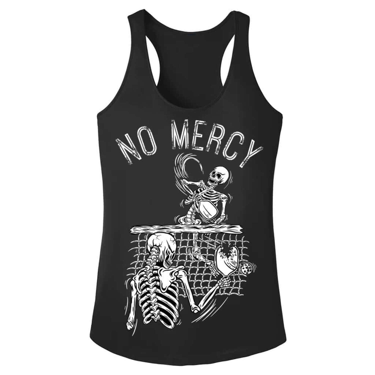 No Mercy Pickleball Racer Back Women's Black Performance Tank (Dry-Fit ...