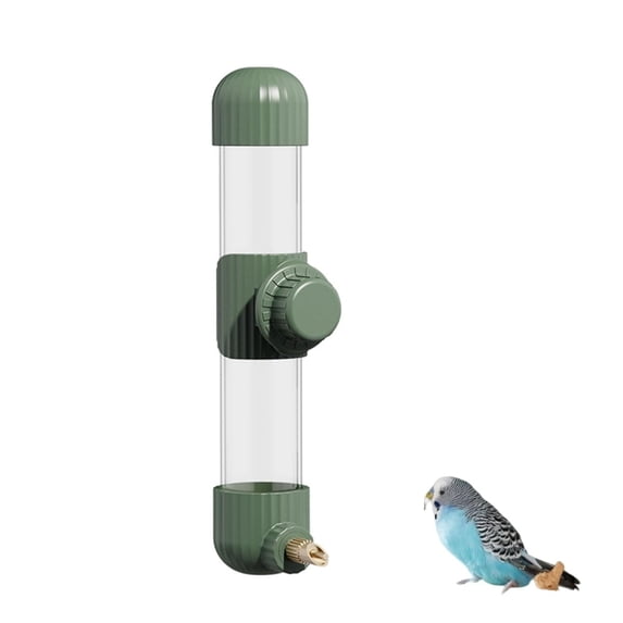 No Mess Automatic Bird Water Dispenser,QZS Bird Cage Drinking Device for Lovebirds,Durable Green Water Dispenser for Budgies,Finch