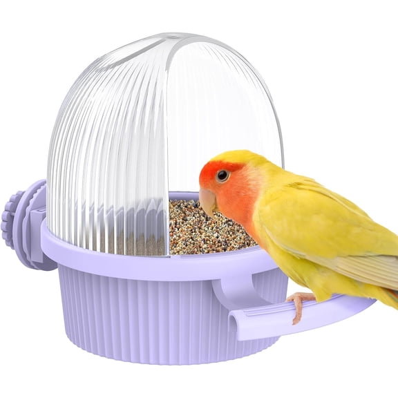 No Mess Bird Feeder with Water Dispenser, and Water Bowl for Parakeet, Parrot, Cockatiel, Budgie and Lovebird