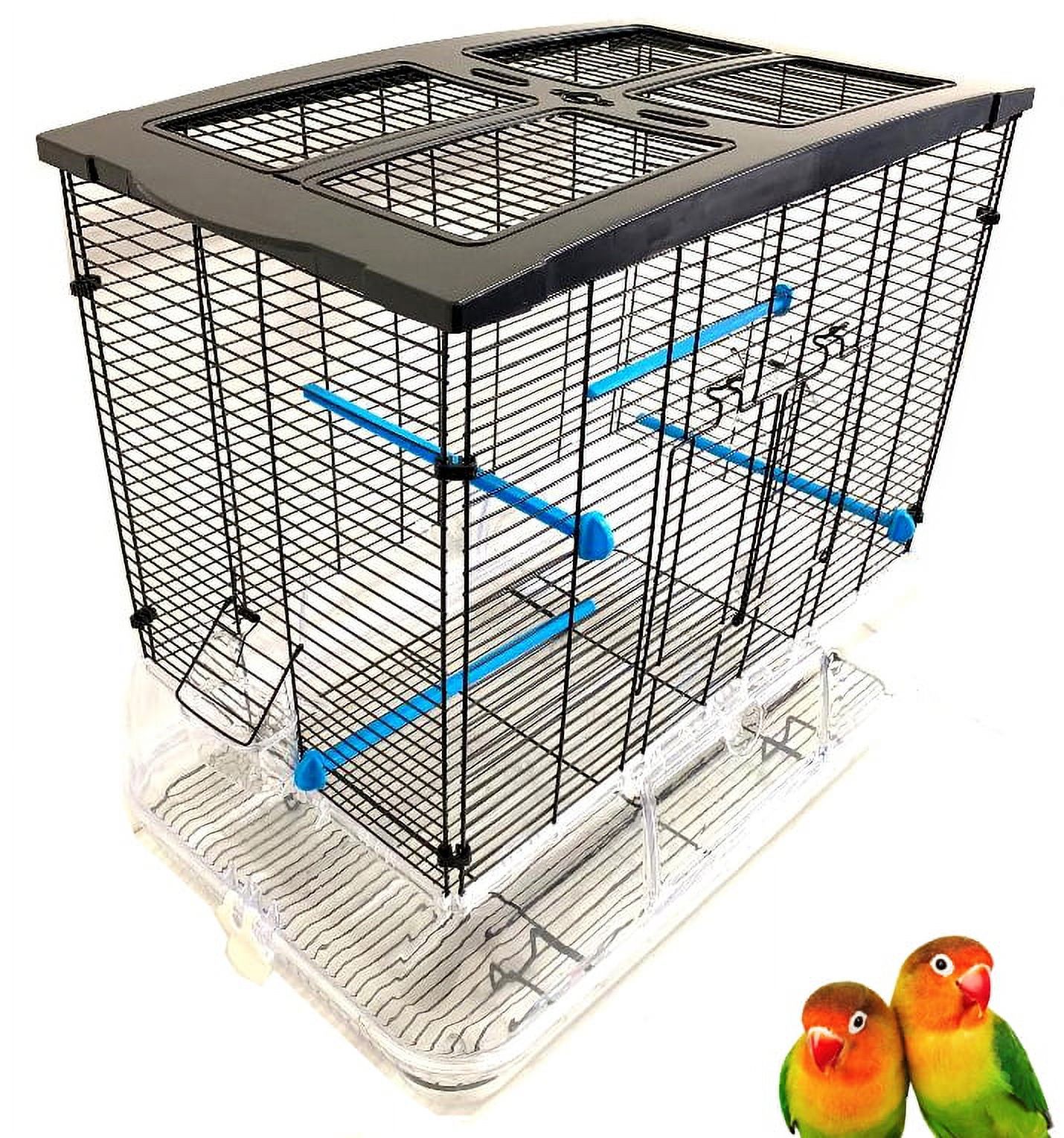 No Mess Large 24" Flight Bird Cage for Cockatiel Canary Finch Budgies