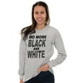 thumbnail image 1 of No More Black and White Zebra Print Women Plus Size Long Sleeve Graphic Tee Brisco Brands 2X, 1 of 5