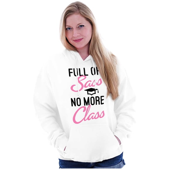 No More Class Girl Graduate Funny Hoodie Sweatshirt Women Brisco Brands L