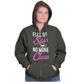 thumbnail image 1 of Full of Sass No More Class Graduation Zip Hoodie Sweatshirt Women Brisco Brands 2X, 1 of 6